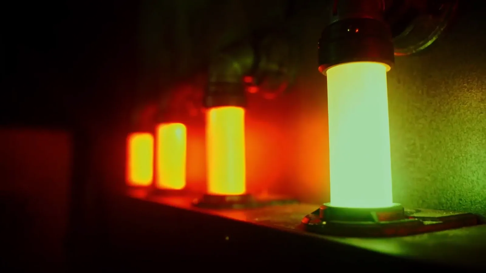 Glowing serum tubes on a lab bench in Zombie Apocalypse